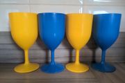 Plastic wine glasses