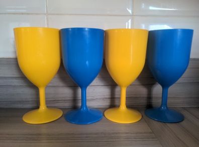 Plastic wine glasses