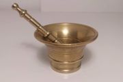 Vintage brass mortar and pestle
