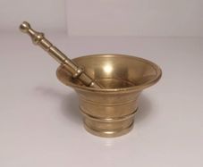 Vintage brass mortar and pestle