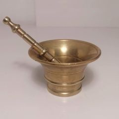 Vintage brass mortar and pestle