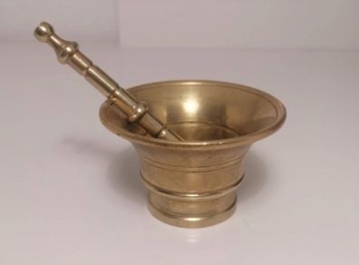 Vintage brass mortar and pestle