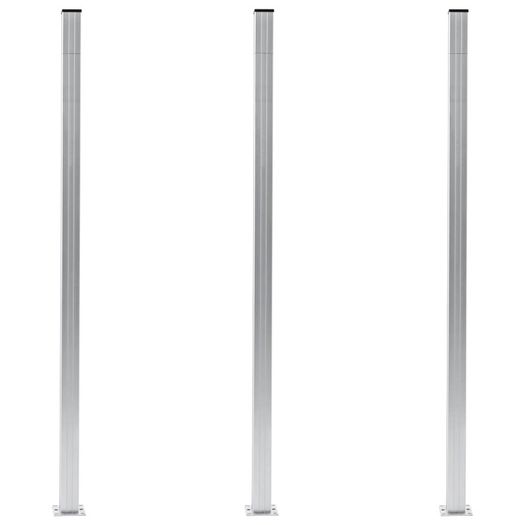 Fence Posts 3 pcs Aluminium 185 cm