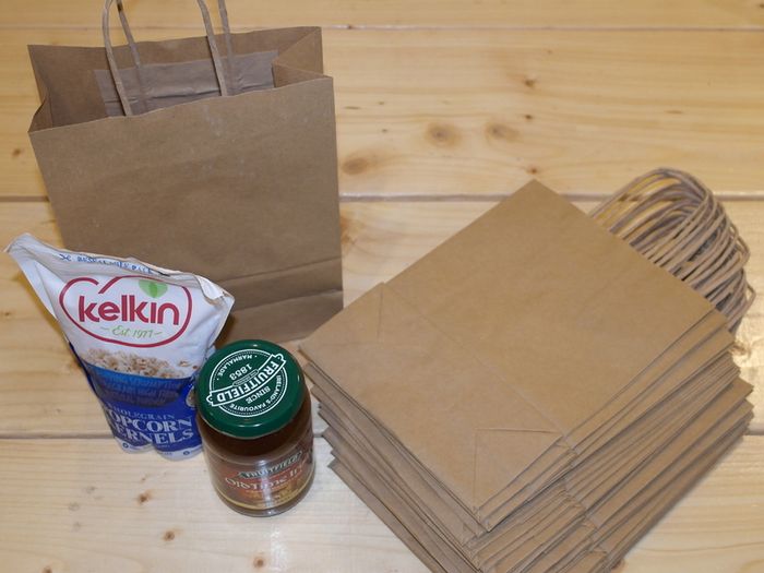 Lot of 40 pcs Eco friendly Top quality brown carrier bags twisted handles size 18 cm x 8 cm x 24 cm  Job Lot 40 pcs for gifts, presents, shops, retail, kraft shops valentine's day
