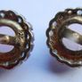 Vintage  Sterling Silver 925 Gold Plated Moonstone agate Earrings 2,6g Image 9