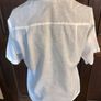White Short Sleeve V-neck Blouse - Size 10 Image 3