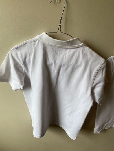 M&S girls white polo shirts (new) age 8-9
