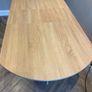 Oak dining table with drop leaf sides Image 2