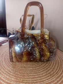 Glass Purse Vase