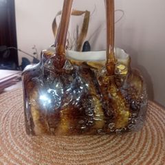 Glass Purse Vase