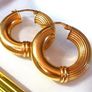 Vintage 9ct Gold Hallmarked Chunky Earrings Image 6