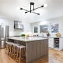 Industrial Semi Flush Mount Pendant Light 4 Light E27 Modern Light Fixture Sputnik Chandeliers Mid Century Ceiling Light Fixture for Office Living Room Bedroom Dining Kitchen (FREE POSTAGE) Image 2