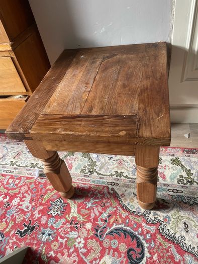 rustic side table