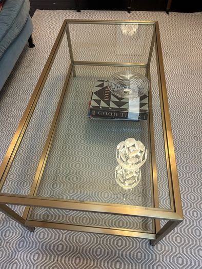 Neptune Brushed Brass coffee table
