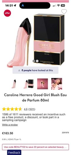 Carolina Herrera Good Girl Blush 80ml parfum for her