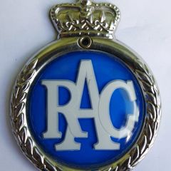 1960's Vintage ROYAL AUTOMOBILE CLUB R.A.C. Radiator Grill Fitting Car Badge