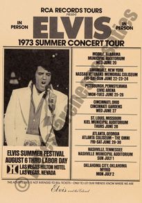 Elvis Presley RCA Promotional poster 1973 reproduction print