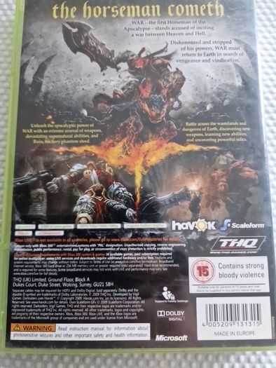 Darksiders Xbox360 Games Original