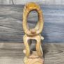 X1 Vintage Gymnastic Olympic Human Tower Figurine Stone White Sculpture Art Image 5