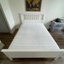 IKEA HEMNES Bed frame with mattress, white stain Valevag medium firm, Standard King Image 7