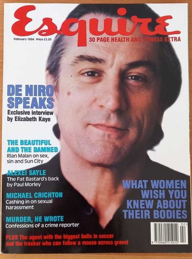 ESQUIRE Magazine Feb 1994 Robert De Niro / Martin Scorsese