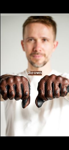 Caferacer Leather Motorcycle Gloves