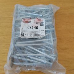 Metal Insulation Fixings - Zinc 8.0 X 140 Bag 50