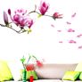 Large Magnolia 3D Flowers Mural Art Decal Stylish Wall Stickers Image 2