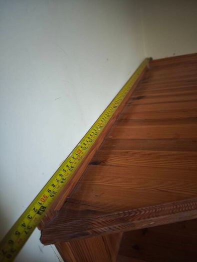 Solid pine wood shelving corner unit