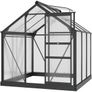 Large Walk-In Polycarbonate Greenhouse 6 x 6ft Image 2