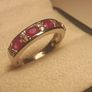 Natural Ruby & Zircon Band Ring Image 5