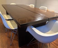 Mid century style chairs with table