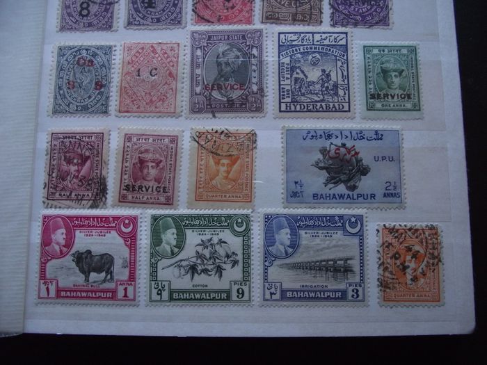 A nice collection of Stamps from India, presented in the album