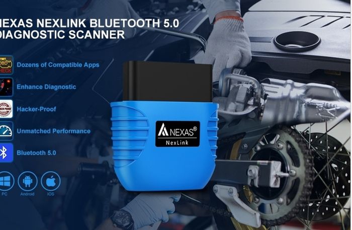 Nexas Nexlink obd2 bluetooth diagnostic scanner & adaptor cable for BMW Motorcycles