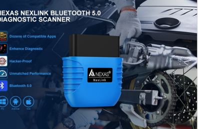 Nexas Nexlink obd2 bluetooth diagnostic scanner & adaptor cable for BMW Motorcycles