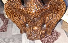 Vintage Mid-Century Ceramic American Bald Eagle Statue