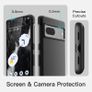 Slim Fit Case for Google Pixel 7, Thin Phone Cover Matte Finish with Shock-Absorption and Carbon Fiber Design (Black) Image 5