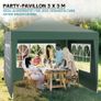 Waterproof 3x3m Gazebo with 4 Side Walls Image 3