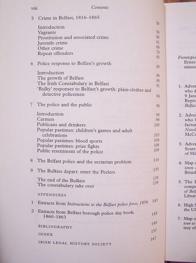 The Bulkies (Police and Crime in Belfast 1800-1865) - Brian Griffen - Police History - Northern Irish History Book - Belfast History Book