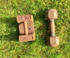 Cast Iron Avery Weight and Dumbbell