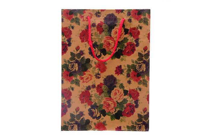 Floral Pattern Boutique/Retail/Gift Carrier Bags with String Handles