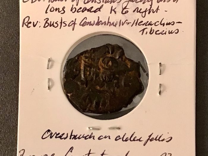 Byzantine Empire Emperor Constans II 641 AD Follis