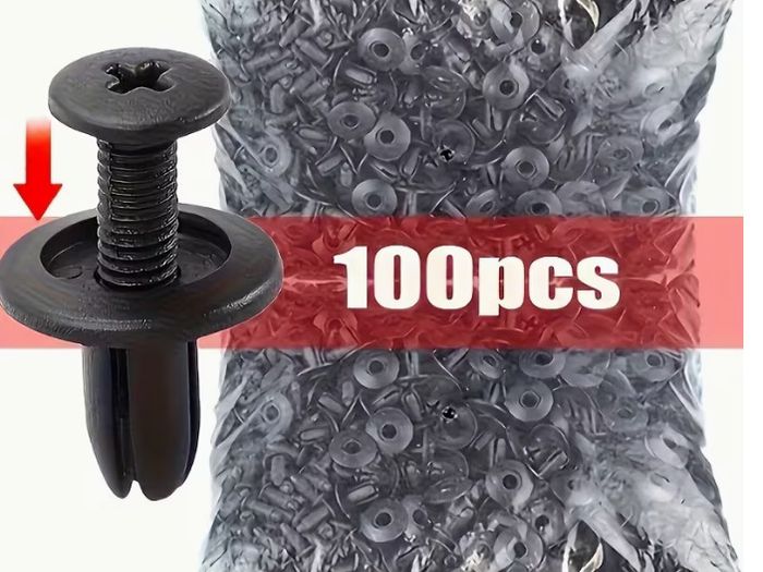 100pcs Automotive Fastener Clip Set, Door Fender Rivet Fixing Clips, Snap-On Tools, Body Bumper Trim Fixing Accessories