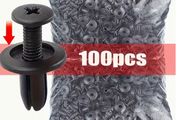 100pcs Automotive Fastener Clip Set, Door Fender Rivet Fixing Clips, Snap-On Tools, Body Bumper Trim Fixing Accessories