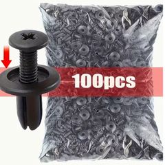 100pcs Automotive Fastener Clip Set, Door Fender Rivet Fixing Clips, Snap-On Tools, Body Bumper Trim Fixing Accessories