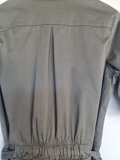 Khaki Midi Reiss Cotton Shirt Dress, Size 14