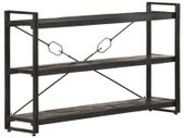 3-Tier Bookcase Black 140x30x80 cm Solid Mango Wood