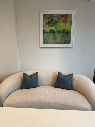 Sklum Curved cream sofa