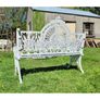 Bench Cast Iron Crown White CH 722 W Image 4