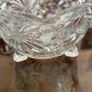 Vintage Pressed Cut Glass Footed Scalloped Starburst Sugar Candy Bowl England 1960s Image 4